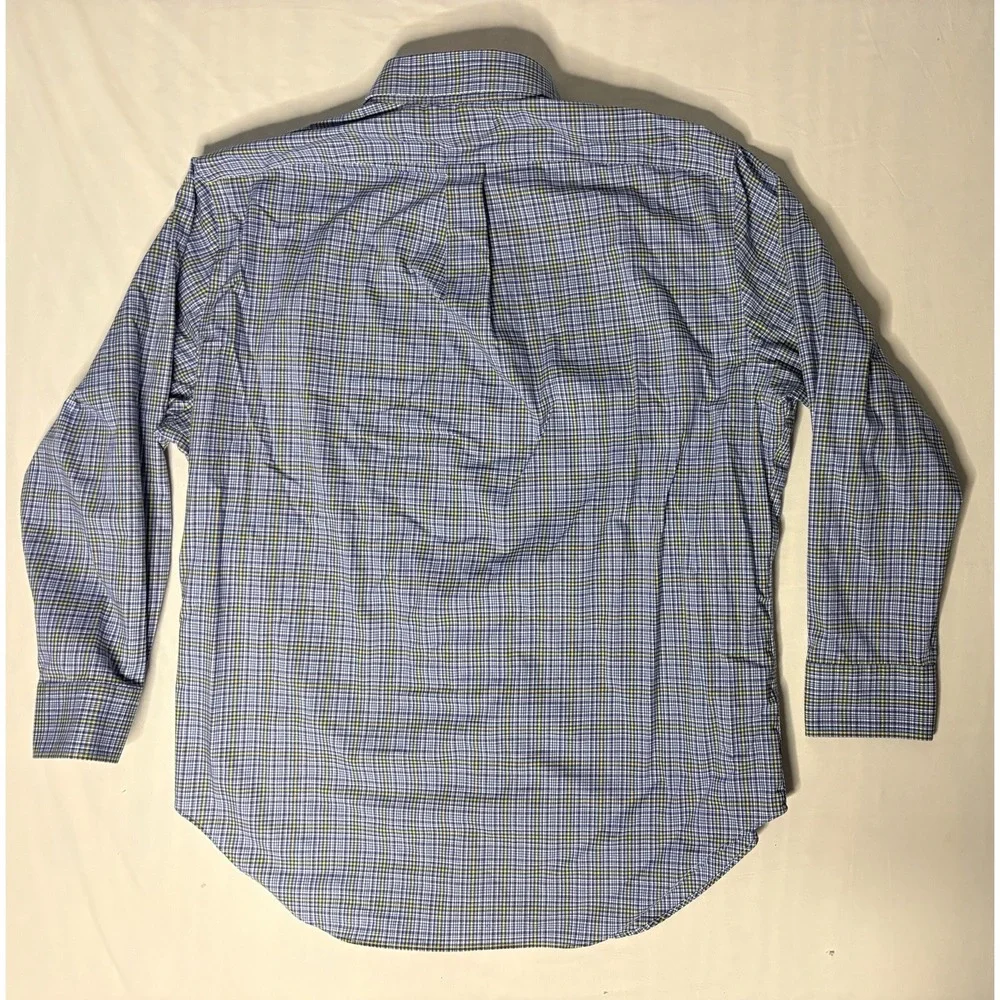 Polo Ralph Lauren Oxford Shirt Men's Size 16.5 Plaid 32/33 Long Sleeve Button Up